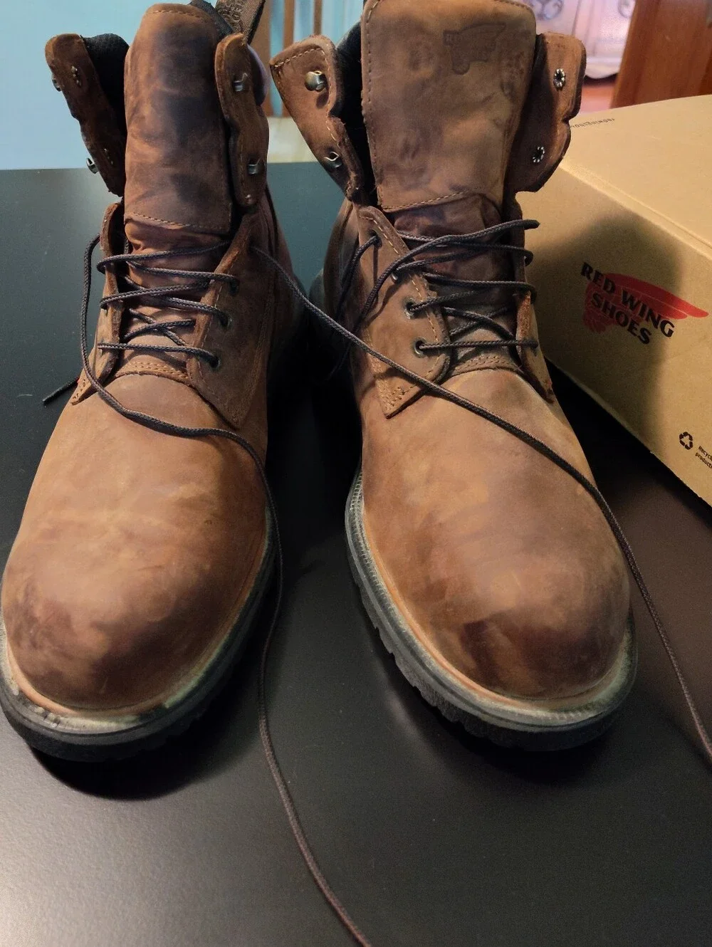 Redwing Size 14EE Brown Leather Men’s Work Boots